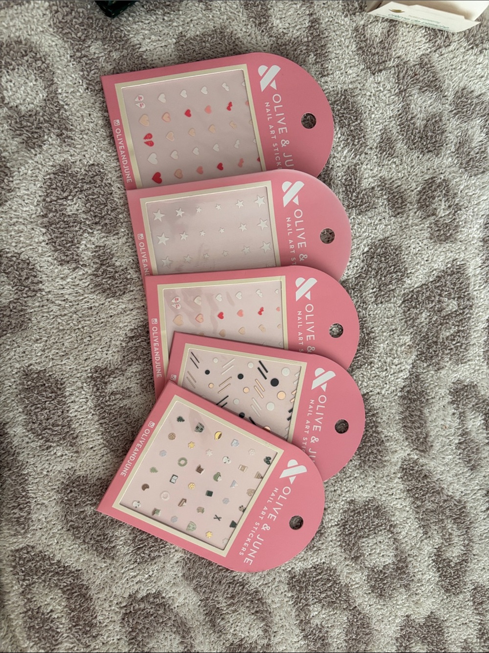 Set of 5 Olive and June Nail Art Stickers- Assorted